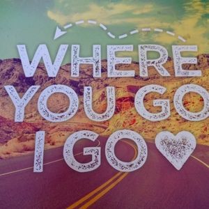 WHERE YOU GO I GO boxy wallhanging